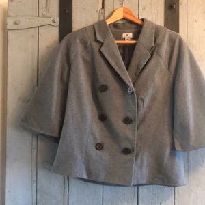 Worthington cape style double breasted jacket